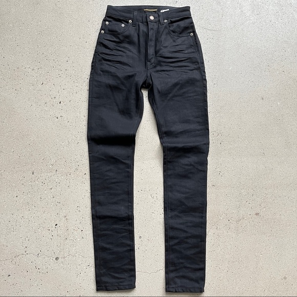 NWT Saint Laurent High Rise Skinny Jeans in Black - Picture 5 of 13